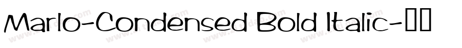 Marlo-Condensed Bold Italic字体转换